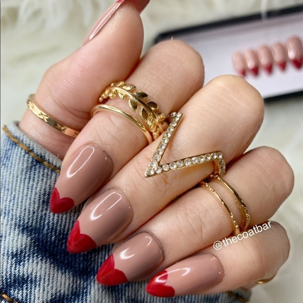 Heart Tips Custom Press On Nails | High Quality Nails | Handmade